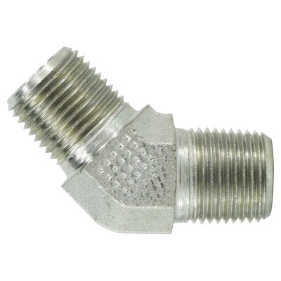 3/4 in. x 3/4 in. Male Elbow, 45 Degree, Steel Pipe Fitting Hydraulic Adapter