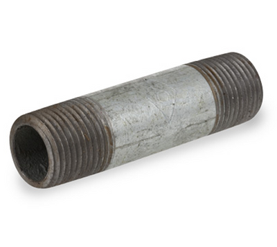 1-1/4 in. x 5-1/2 in. NPT Threaded - Schedule 40 Welded Carbon Steel - Galvanized Pipe Nipple