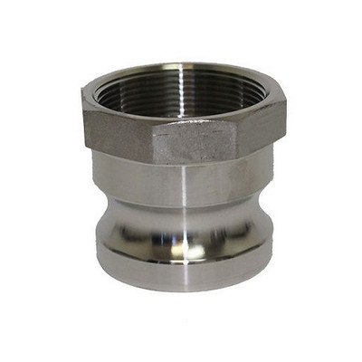 6 in. Male Adapter x Female NPT Thread - Type A Adapter - 316 Stainless Steel Camlock Fitting
