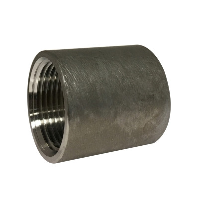 1-1/4 in. NPS Threaded (Straight) - Merchant Coupling - 304 Stainless Steel Pipe Fitting (2-1/16 in. OAL)