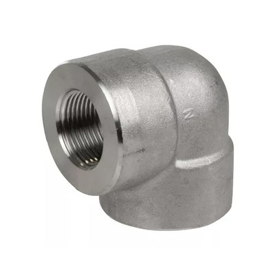1/8 in. NPT Threaded - 90 Degree Elbow - 304/304L Stainless Steel - 3000# Forged Pipe Fitting - A/SA182