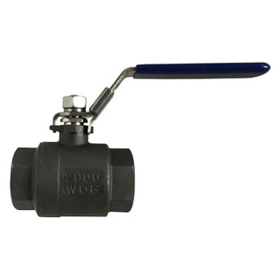 1/4 in. NPT Threaded 2-Piece Full Port Carbon Steel Ball Valve - 2000 WOG