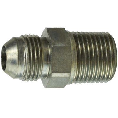 9/16-18 JIC x 1/2-14 BSPT Male Connector Steel Hydraulic Adapter