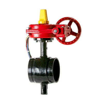 8 in. Ductile Iron Butterfly Valve, Grooved BFV with Tamper Switch 175PSI UL/FM Approved