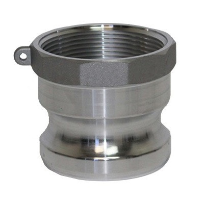 6 in. Type A Adapter Aluminum Male Adapter x Female NPT Thread, Cam & Groove/Camlock Fitting