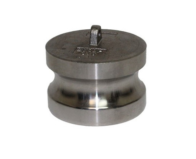 4 in. Type DP Dust Plug 316 Stainless Steel Camlocks (Male End Adapter)