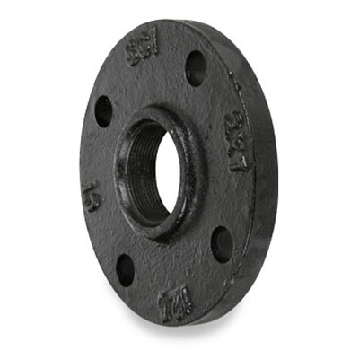 5 in. NPT x 8 in. NPS (13-1/2 in. O.D.) 150# Ductile Iron - Black Reducing Companion Flange (AWWA C110 / ASME B16.42 Only*)