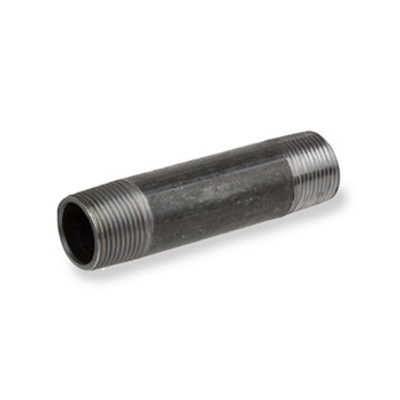 3 in. NPT x 12 in. Long - SCH 40 A53 Black Welded Carbon Steel Pipe Nipple