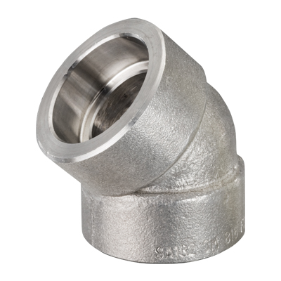 3 in. Socket Weld 45 Degree Elbow 304/304L 3000LB Forged Stainless Steel Pipe Fitting