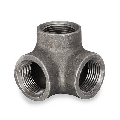 1/2 in. NPT Threaded- 90 Degree Side Outlet Elbow - 150# A197 Malleable Iron Black Pipe Fitting - UL/FM