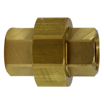 1/4 in. Union - FIP x FIP Connection - NPTF Threads - Up to 1200 PSI - Brass Pipe Fitting
