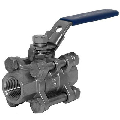 1-1/4 in. NPT Threaded - Full Bore - 1000 PSI - 316 Stainless Steel 3 Piece Ball Valve