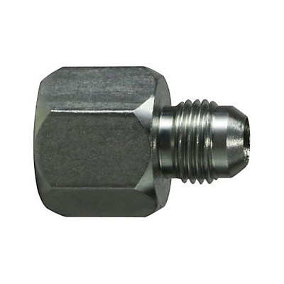 1/2 in. FJIC Tube OD x 1/4 in. MJIC Tube OD - Reducer/Expander - Steel Hydraulic Adapter & Fitting (Cr3+ Chrome Plated)