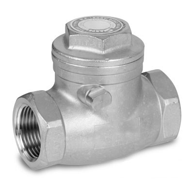 2-1/2 in. Female NPT Threaded - 200# CWP/125# WSP - PTFE Seal - 316 Stainless Steel Swing Check Valve