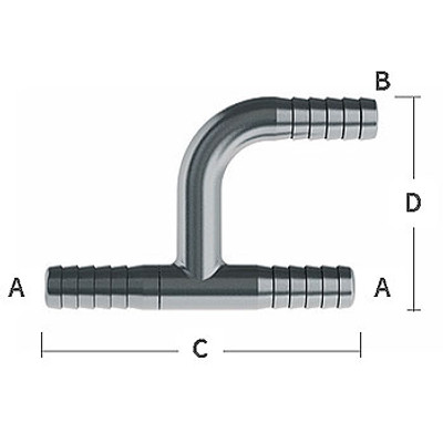 1/2 in. Y-Tee 303/304 Combination Stainless Steel Beverage Fitting