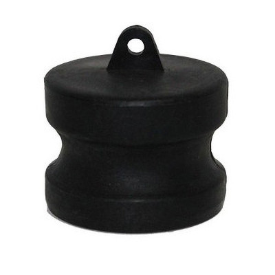 2 in. Type DP Dust Plug Male End Adapter Black Polypropylene Camlock (Cam & Groove)