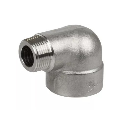 1-1/2 in. NPT Threaded - 90 Degree Street Elbow - 304/304L Stainless Steel - 3000# Forged Pipe Fitting - A/SA182