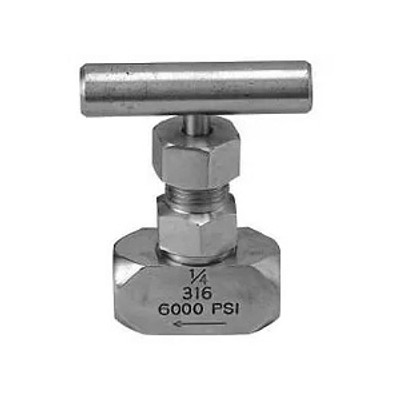 1/4 in. FNPT x FNPT - 6000# CWP - 316 Stainless Steel Instrumentation Threaded Needle Valve