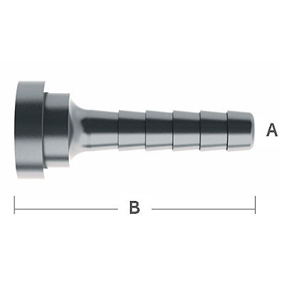 3/8 in. Barb Stem for 1/2 in. Nut, 303 Stainless Steel Beverage Fitting