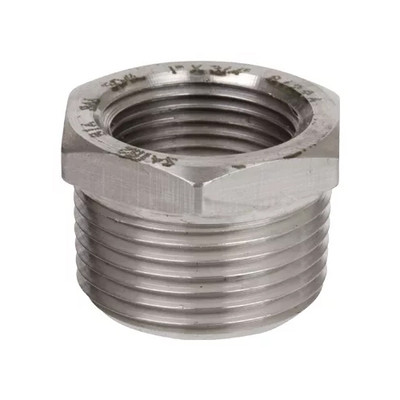 2-1/2 in. Male x 3/4 in. Female - NPT Threaded - Hex Bushing - 316/316L Stainless Steel - 3000# Forged Pipe Fitting - A/SA182