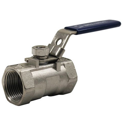 3/8 in. NPT Threaded - One Piece Standard Port 1000 PSI - 316 Stainless Steel Ball Valve