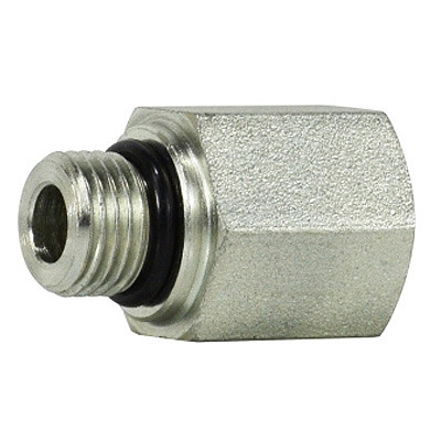 7/8-14 MORB x 1/2 in. FNPT Steel O-Ring to Female Pipe Adapter (Cr3+ Chrome Plated)