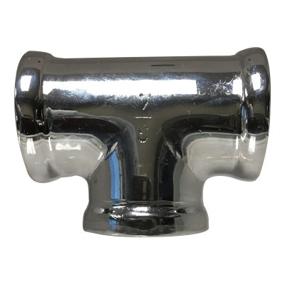 3/8 in. Female NPT Threaded - Tee - Chrome Plated Lead Free Brass Pipe Fitting - AB1953