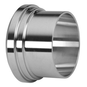 2-1/2 in. Tube OD - Long Plain Bevel Seat Ferrule - 14A - 304 Stainless Steel Sanitary Fitting (3-A)