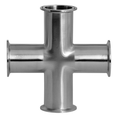 2-1/2 in. Clamp Cross - 9MP - 316L Stainless Steel Sanitary Fitting (3-A) View 2