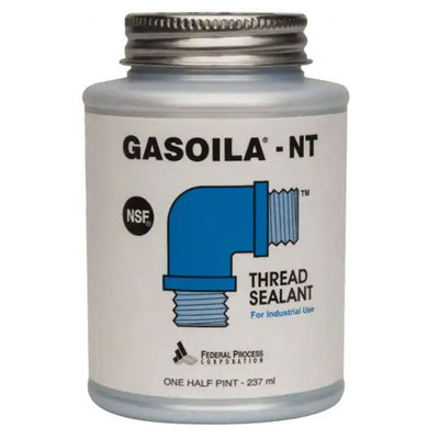 1/2 Pint Gasoila Blue Non-Teflon Non-PTFE Pipe Thread Sealant  (-50 Degree - 400 DegreeF) Brush Included