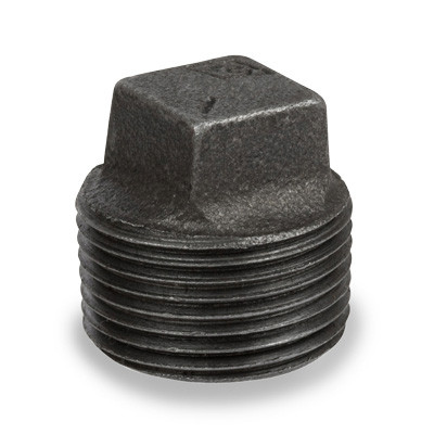 1-1/2 in. Pipe Fitting Ductile Iron Square Head Plug NPT Threaded Class 300 UL/FM