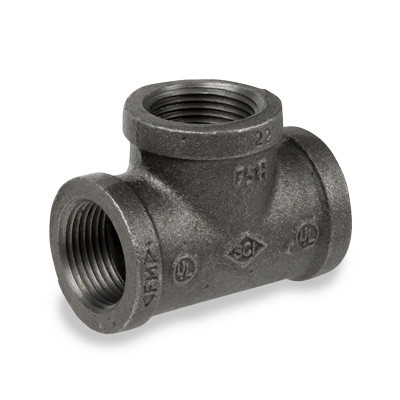 1-1/2 in. Pipe Fitting Ductile Iron Tee NPT Threaded Class 300 UL/FM