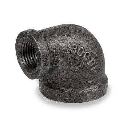 1-1/4 in. x 3/4 in. Pipe Fitting 90 Degree Reducing Elbow Ductile Iron Class 300 NPT Threaded UL/FM