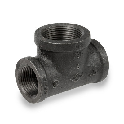 1-1/2 in. x 1-1/4 in. x 2 in. Bull Head Tee Pipe Fitting, Ductile Iron Class 300 NPT UL/FM