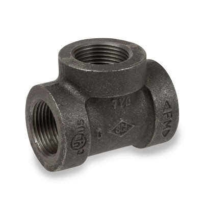 1-1/4 in. Pipe Fitting Tee Cast Iron Threaded NPT Class 125 UL/FM