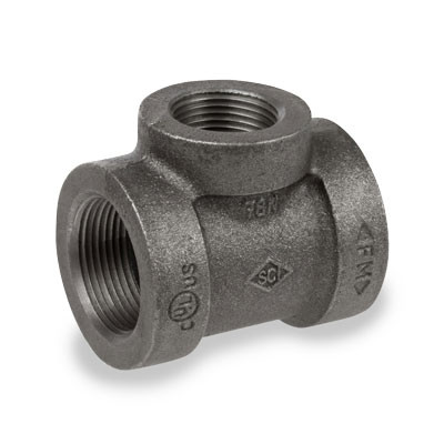 1-1/2 in. x 1/2 in. x 1-1/2 in. Pipe Fitting Reducing Tee Cast Iron Threaded NPT Class 125 UL/FM