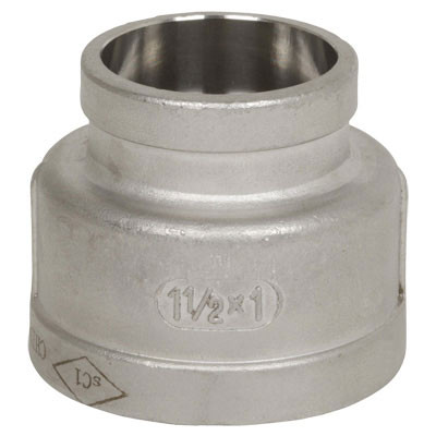 1 in. x 1/2 in. Socket Weld - Reducing Coupling - 150# Cast 316 Stainless Steel Pipe Fitting