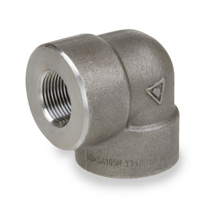 3 in. NPT Threaded - 90 Degree Elbow - 6000# Forged Carbon Steel Pipe Fitting