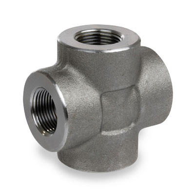1/8 in. NPT Threaded - Cross - 3000# Forged Carbon Steel Pipe Fitting