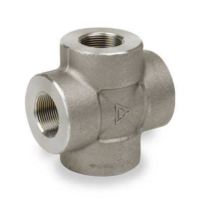 1 in. Pipe Fitting 6000# Forged Carbon Steel Cross NPT Threaded