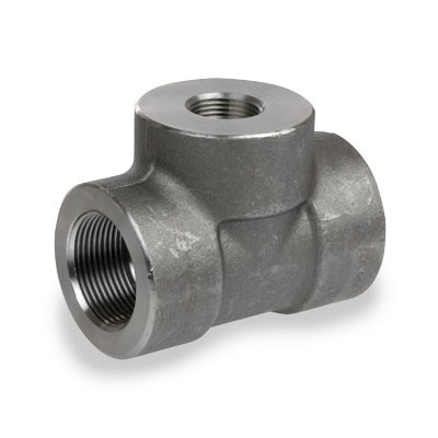 1-1/4 in. x 1/2 in. NPT Threaded - Reducing Tee - 3000# Forged Carbon Steel Pipe Fitting
