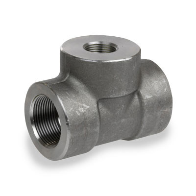 2 in. x 3/4 in. NPT Threaded - Reducing Tee - 3000# Forged Carbon Steel Pipe Fitting