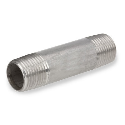 1/8 in. x 4-1/2 in. Schedule 80 - NPT Threaded - 304/304L Stainless Steel Pipe Nipple