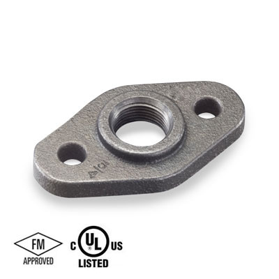 1/2 in. NPT Threaded Waste Nut - 150# Black Malleable Iron Pipe Fitting - UL/FM
