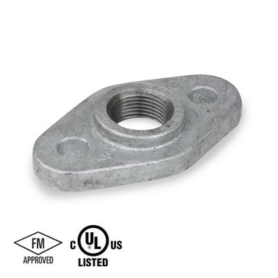 1 in. NPT Threaded - Waste Nut - 150# Malleable Iron Galvanized Pipe Fitting - UL/FM