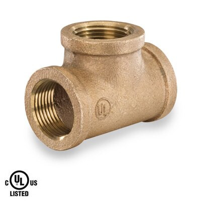 4 in. Tee - NPT Threaded - 125# Bronze Pipe Fitting - UL Listed
