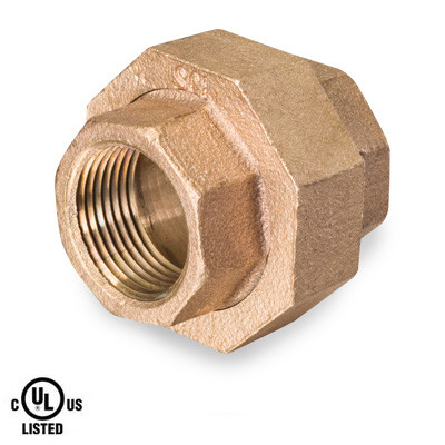 2 in. NPT Threaded Union - 125# Bronze Pipe Fitting - UL Listed