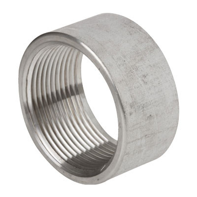 1-1/2 in. 1000# Stainless Steel Pipe Fitting Half Coupling 304 SS NPT Threaded