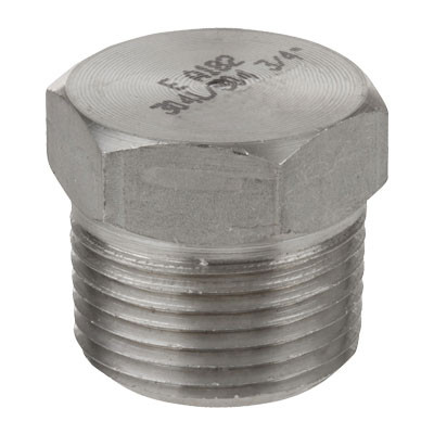 1-1/2 in. 1000# Stainless Steel Pipe Fitting Hex Head Plugs 304 SS NPT Threaded