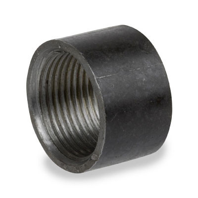 2-1/2 in. NPT Threaded (Taper Tapped) - Half Coupling - Schedule 40 Black Merchant Steel Pipe Fitting